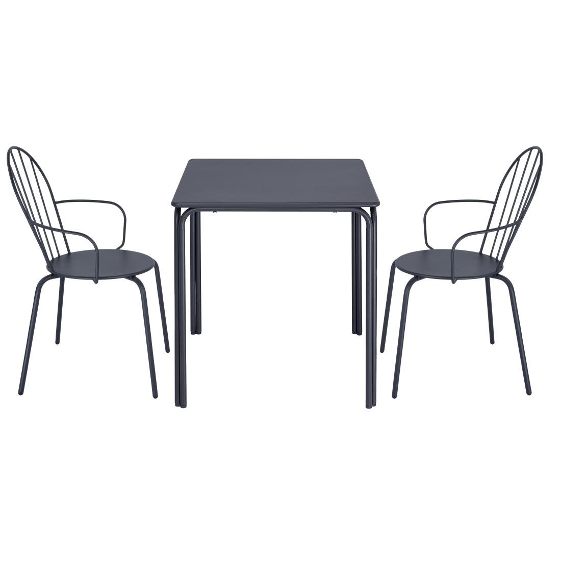 HZ358 Bolero Adeline Arm Chair Slate Blue (Set 4)