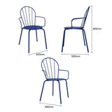 HZ359 Bolero Adeline Arm Chair Dark Navy (Set 4)