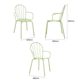 HZ360 Bolero Adeline Arm Chair Light Green (Set 4)