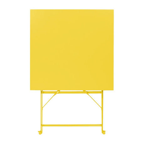 HZ368 Bolero Perth Mellow Yellow Pavement Style Square Table 600mm