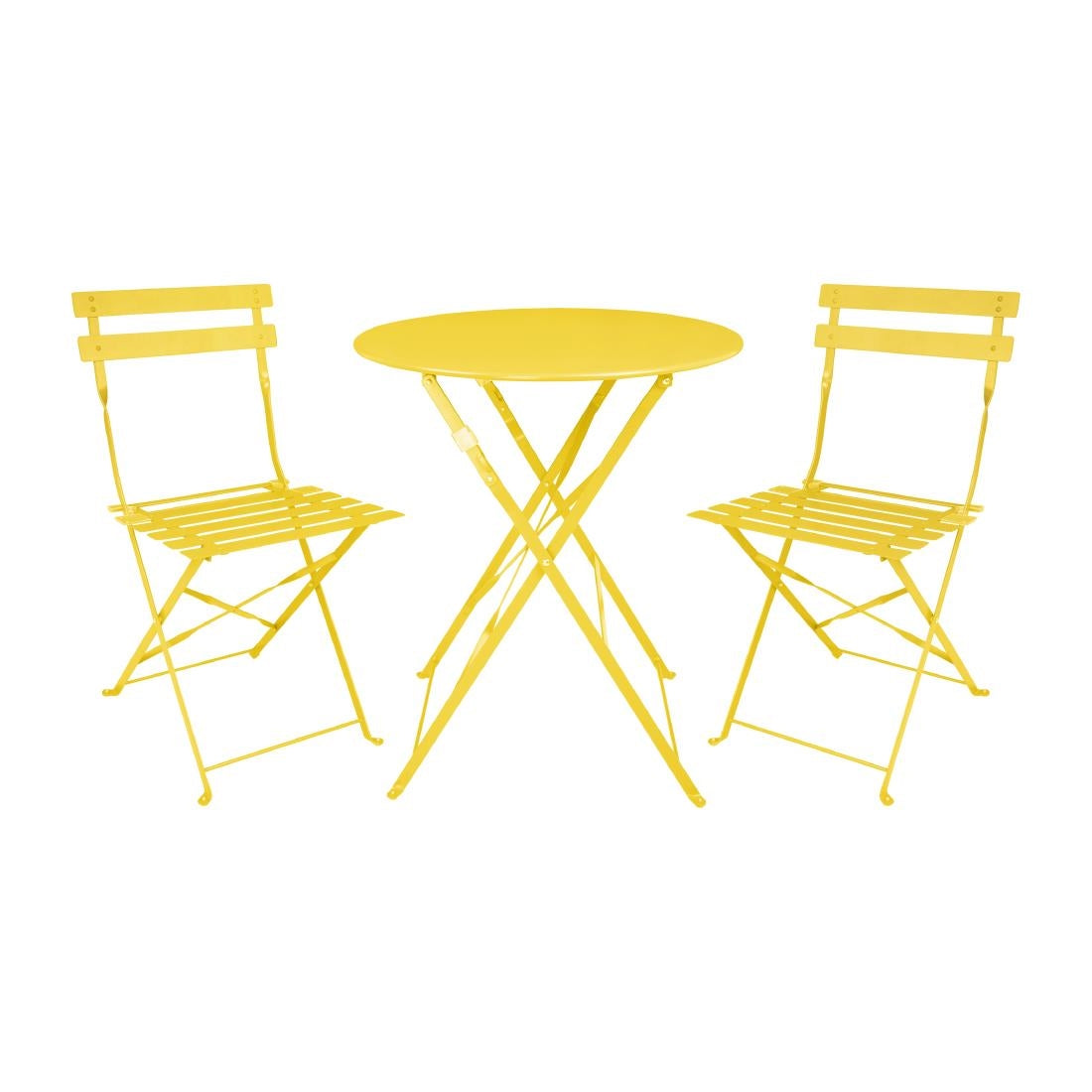 HZ369 Bolero Perth Mellow Yellow Pavement Style Round Table 600mm