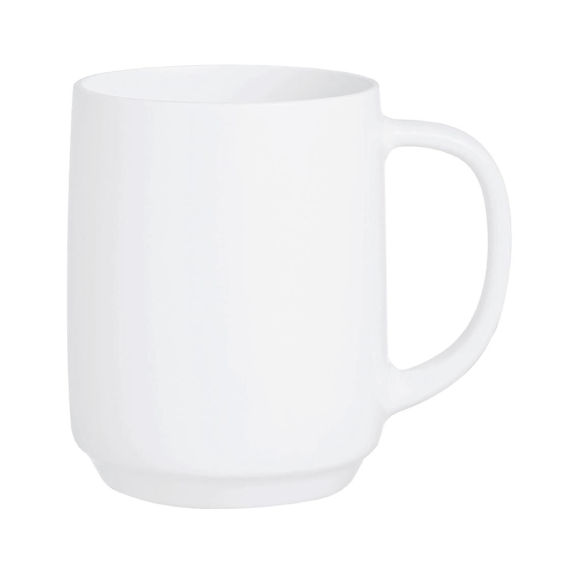 HZ449 Arcoroc Intensity White Baril Mugs 290ml (Pack of 24)