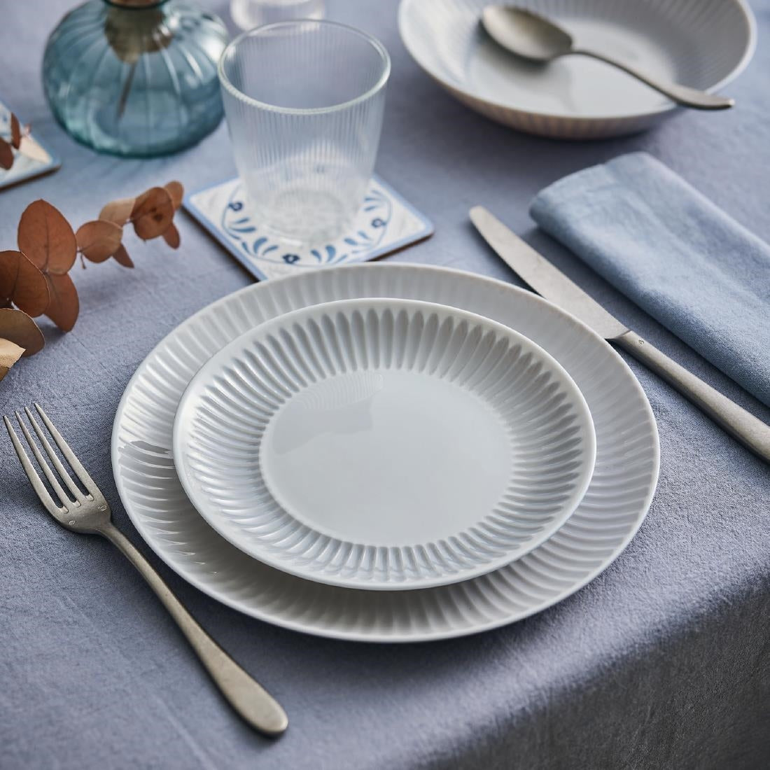 HZ470 Luminarc Cottage Grey Dessert Plates 190mm (Pack of 24)