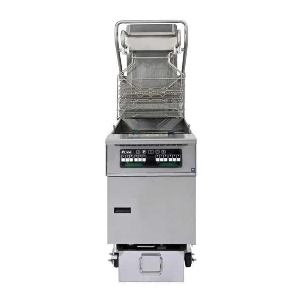 HZ495 Pitco Solstice Gas Rack Fryer with SoloFilter SF-SG6H