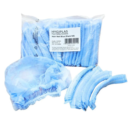HZ505 Hygiplas Hair Nets - Blue (50 Pack)