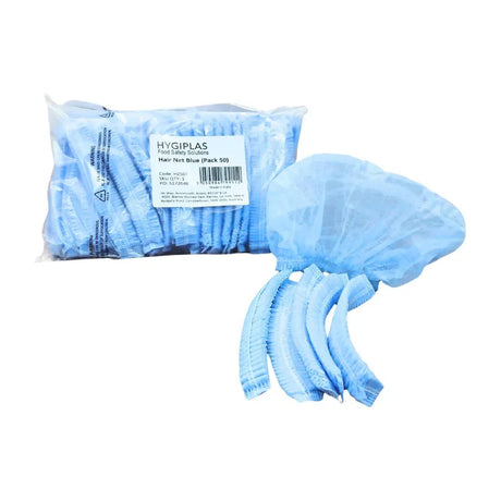 HZ505 Hygiplas Hair Nets - Blue (50 Pack)
