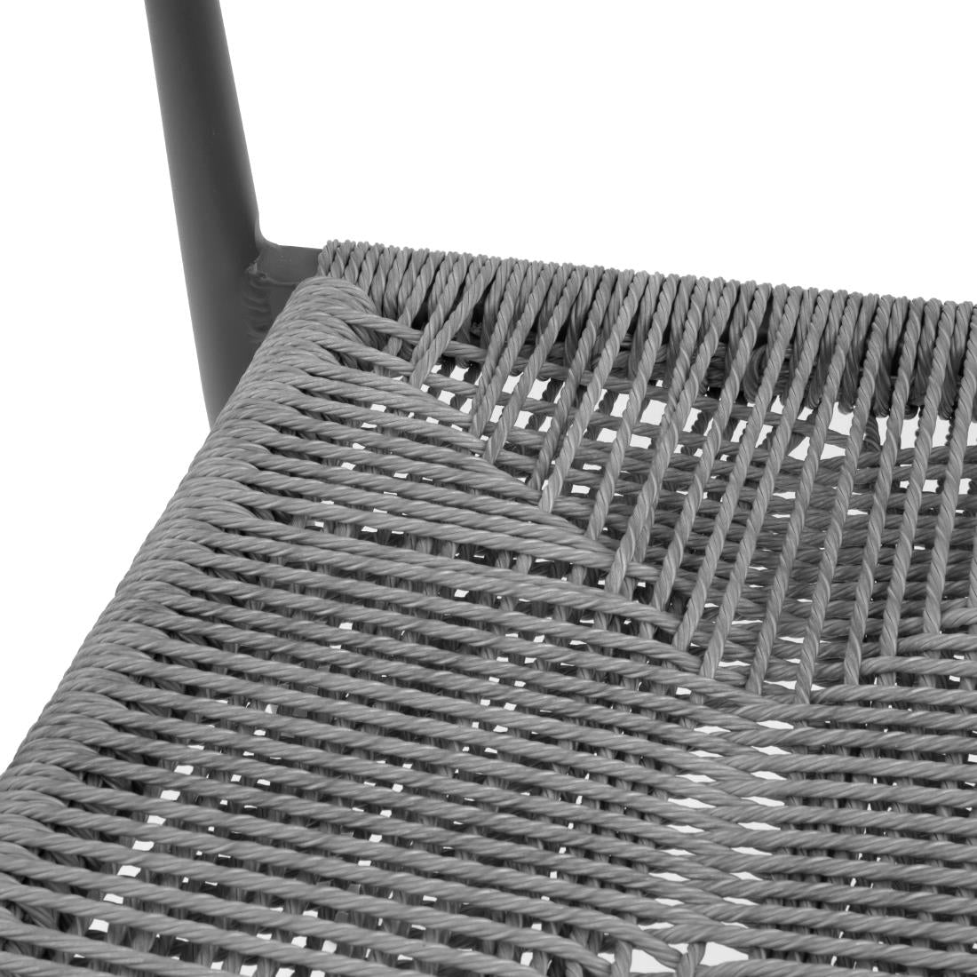 HZ590 Bolero Eden PE Twist Rattan Outdoor Arm Chair Charcoal (Set 4)