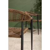 HZ591 Bolero Eden PE Twist Rattan Outdoor Arm Chair Natural (Set 4)