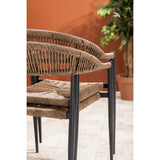 HZ591 Bolero Eden PE Twist Rattan Outdoor Arm Chair Natural (Set 4)