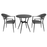 HZ598 Bolero Santiago Outdoor Arm Chair Black (Set 4)