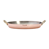 HZ642 - De Buyer Inocuivre Oval Dish with Brass Handles 36cm
