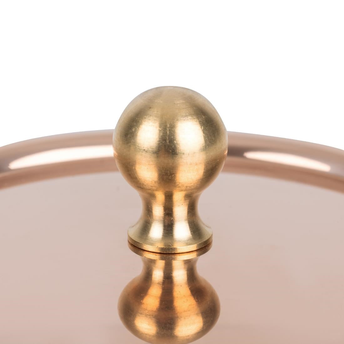 HZ644 - De Buyer Inocuivre Lid with Brass Handle 9cm