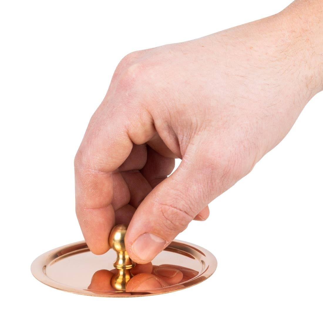 HZ644 - De Buyer Inocuivre Lid with Brass Handle 9cm