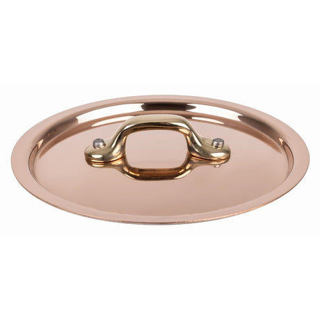 HZ646 - De Buyer Inocuivre Lid with Brass Handle 12cm