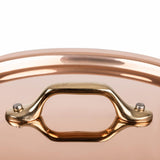HZ649 - De Buyer Inocuivre Lid with Brass Handle 18cm
