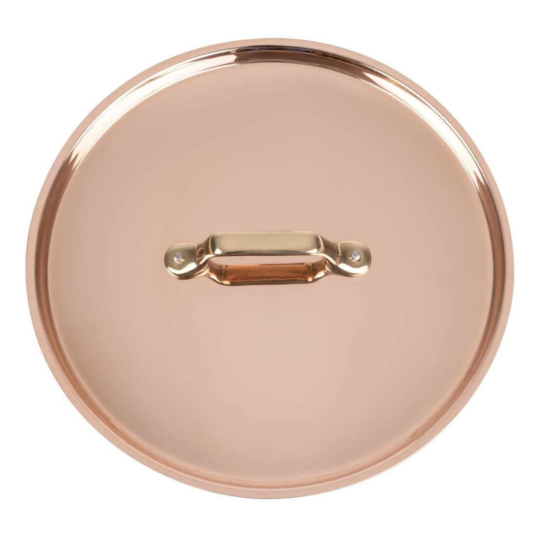 HZ651 - De Buyer Inocuivre Lid with Brass Handle 24cm