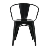 HZ806 Bolero Bistro Curve Arm Chairs Black (Set 4)