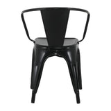 HZ806 Bolero Bistro Curve Arm Chairs Black (Set 4)