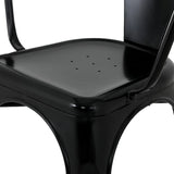 HZ806 Bolero Bistro Curve Arm Chairs Black (Set 4)