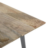 HZ809 Bolero Bistro Indoor Dining Table Plain Mango Wood Top Gun Metal 1450x880mm