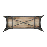 HZ815 Bolero Bistro Indoor Bench Plain Mango Wood Top Gun Metal 1000x370mm (Set 2)