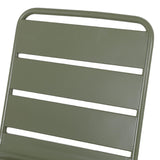 HZ818 Bolero Amalfi Slatted Steel Side Chairs Olive Green (Set 4)