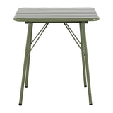 HZ820 Bolero Amalfi Slatted Steel Folding Table Olive Green 700mm