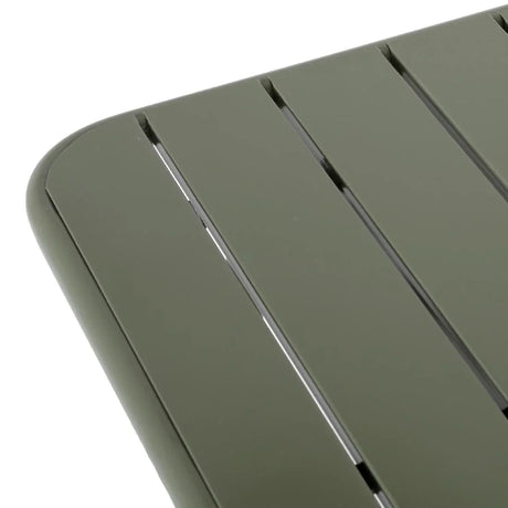 HZ820 Bolero Amalfi Slatted Steel Folding Table Olive Green 700mm