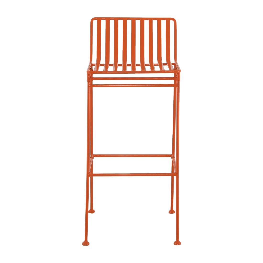 Bolero Spritz Slatted Bar Stools Vibrant Orange (2 Pack)