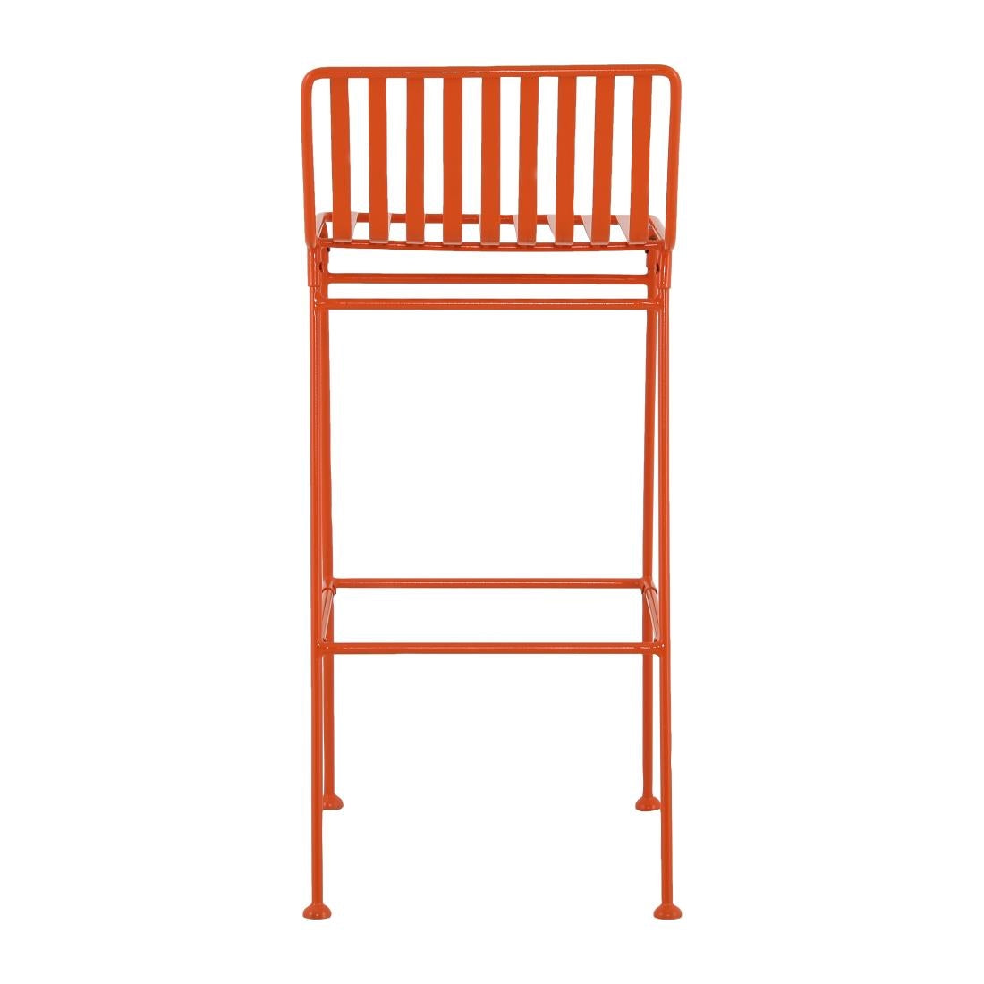 Bolero Spritz Slatted Bar Stools Vibrant Orange (2 Pack)