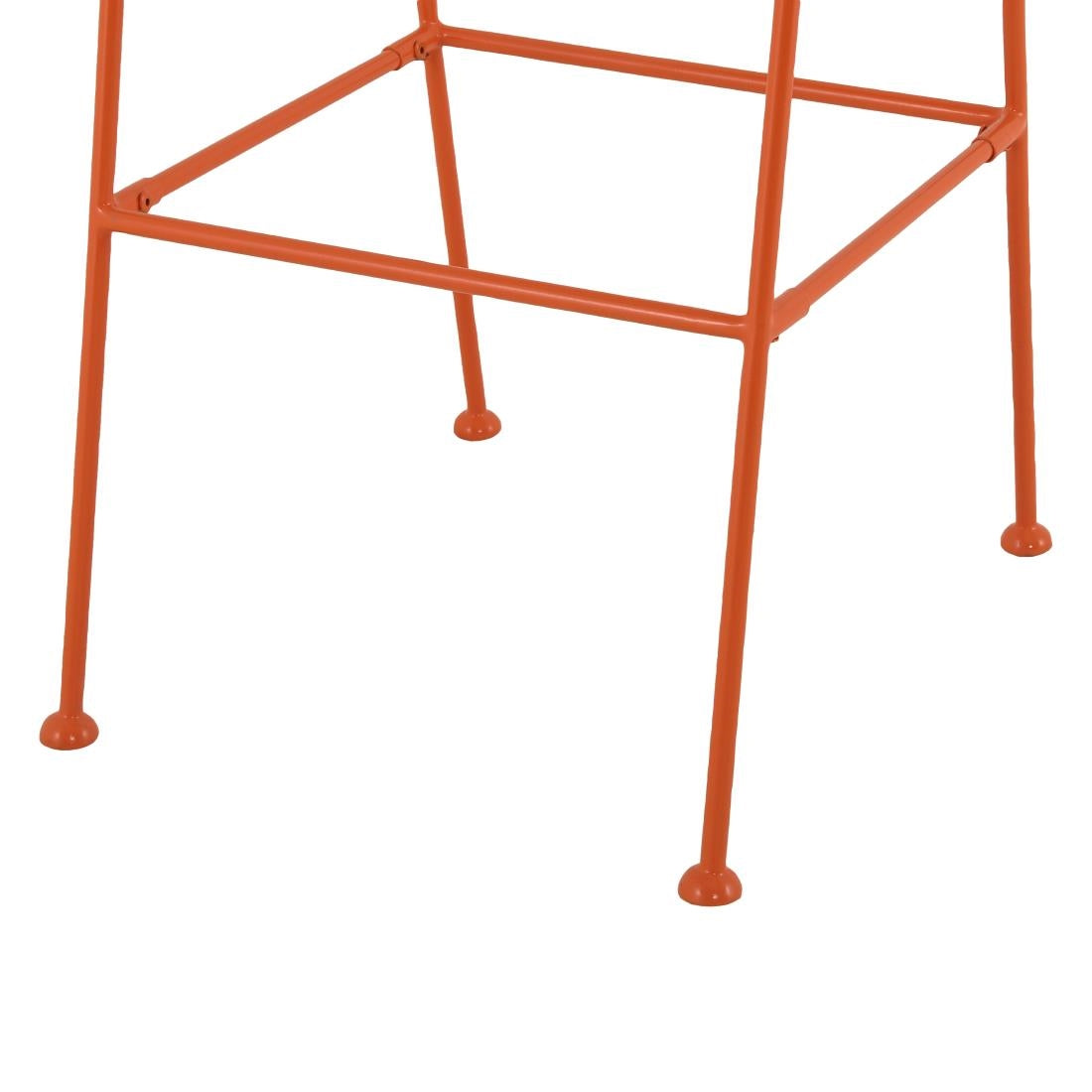 Bolero Spritz Slatted Bar Stools Vibrant Orange (2 Pack)