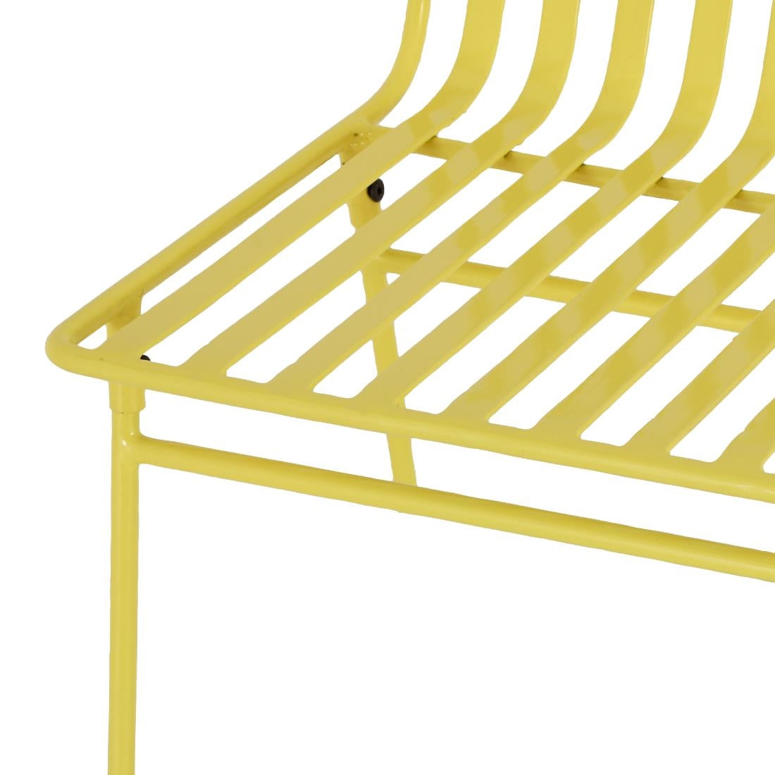 Bolero Spritz Slatted Bar Stools Limoncello Yellow (2 Pack)