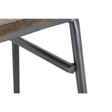 Bolero Cantina Compact Bar Stools with Mango Wood Seat Pad Gunmetal (4 Pack)