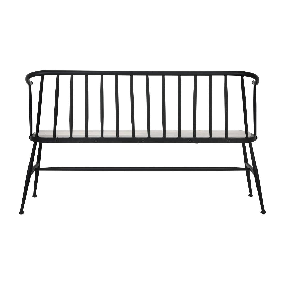 Bolero Alma Curved Back Slatted Bench