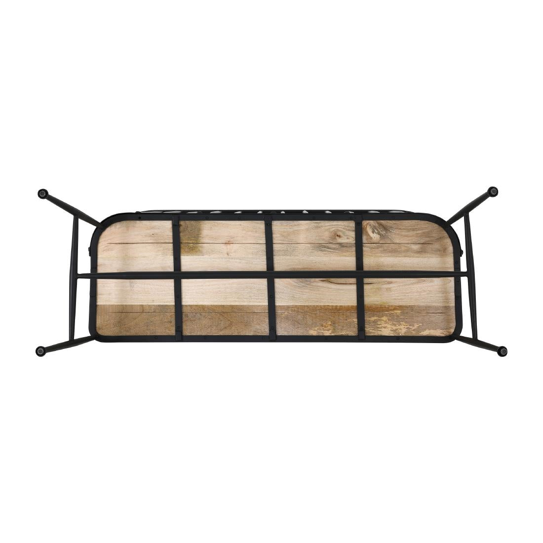 Bolero Alma Curved Back Slatted Bench
