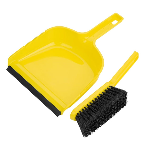 HZ842 Jantex Dustpan & Brush Set - Yellow