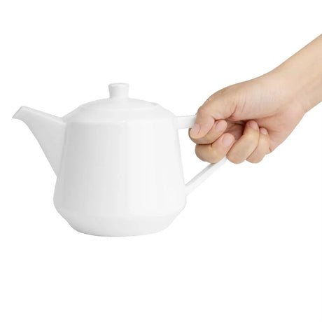 HZ864 Olympia Whiteware Deco Teapot 820ml (Box 2)