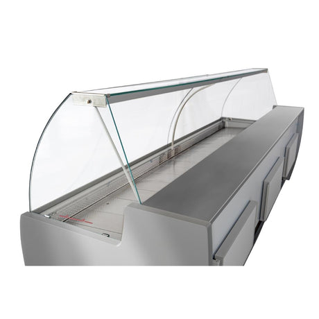 HZ876-250 Zoin Barkly Serve Over Counter White with Red Trim 2500mm