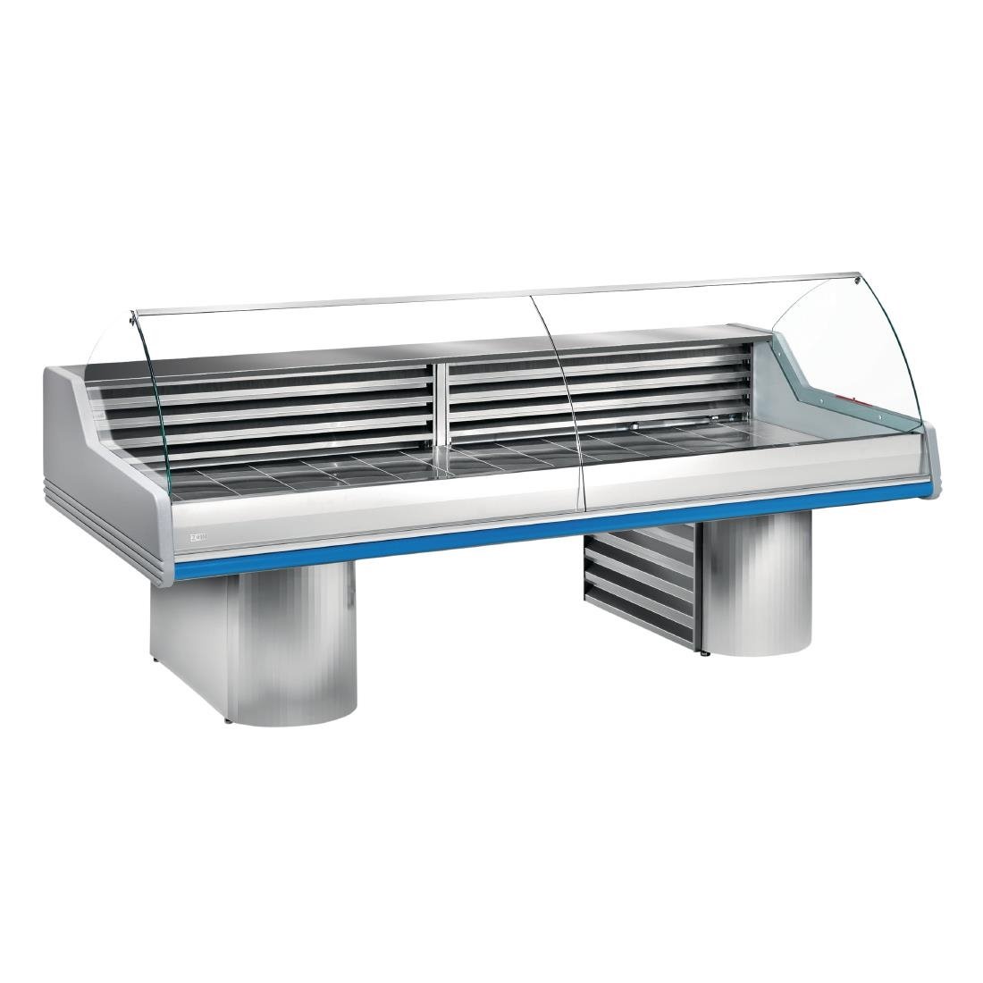 HZ879-200 - Zoin Saigon Fish Counter Grey with Azure Trim 2000mm