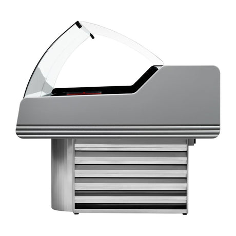 HZ879-200 - Zoin Saigon Fish Counter Grey with Azure Trim 2000mm