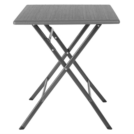 HZ890 Bolero Square Folding HDPE Table Wood Effect - 620mm