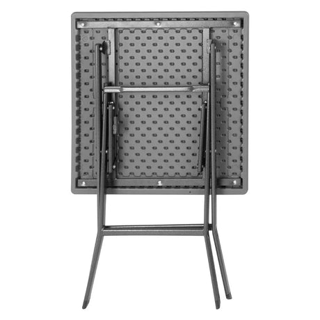 HZ890 Bolero Square Folding HDPE Table Wood Effect - 620mm
