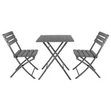 HZ891 Bolero Folding PE Chair Grey Wood Effect (Set 2)