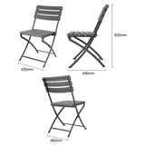 HZ891 Bolero Folding PE Chair Grey Wood Effect (Set 2)