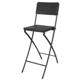 HZ893 Bolero Folding PE Bar Chair Black Wood Design (Set 2)
