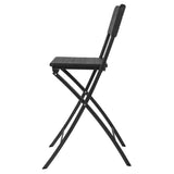 HZ893 Bolero Folding PE Bar Chair Black Wood Design (Set 2)