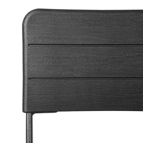 HZ893 Bolero Folding PE Bar Chair Black Wood Design (Set 2)