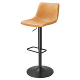 HZ895 Bolero Diego Vintage Camel PU Adjustable Bar Chair (Set 2)