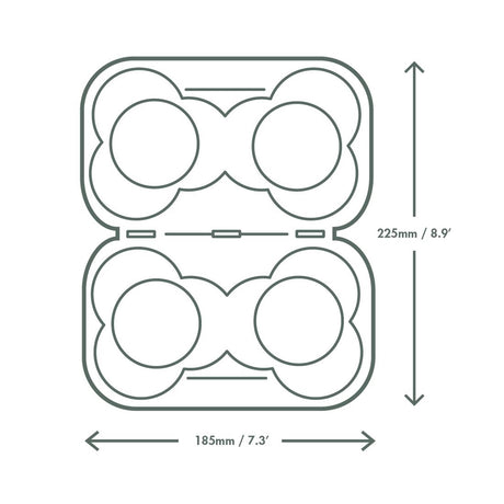HZ938 Vegware Moulded Pulp Fibre Splitable 4-Cup Carry Trays (160 Pack)