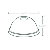 HZ943 Vegware Nourish Moulded Fibre Cold Cup Dome Lids with Hole 89-Series (1000 Pack)